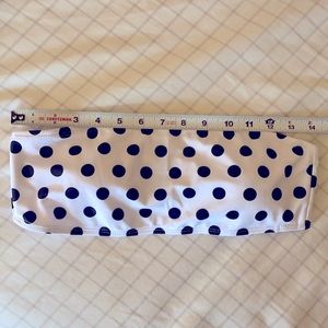 Nasty Gal Black and White Polka Dot Strapless Bikini Top NWOT